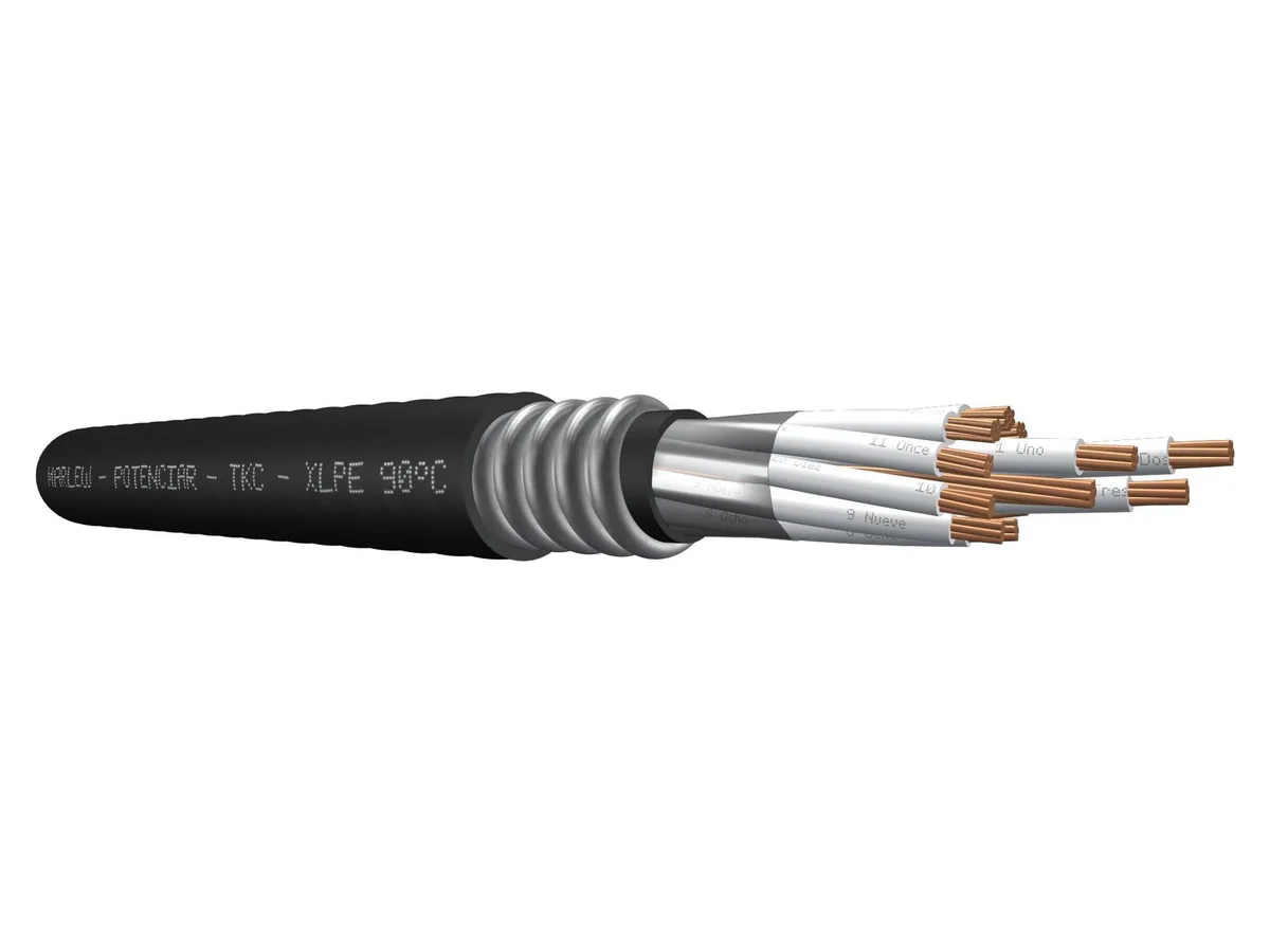 Cable de control interlock Marlew TKC Clad con armadura de aluminio