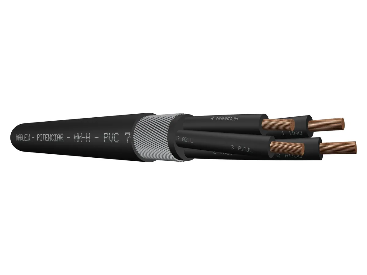 Cable de control de PVC armado Marlew MM-H Clad con alambres de acero