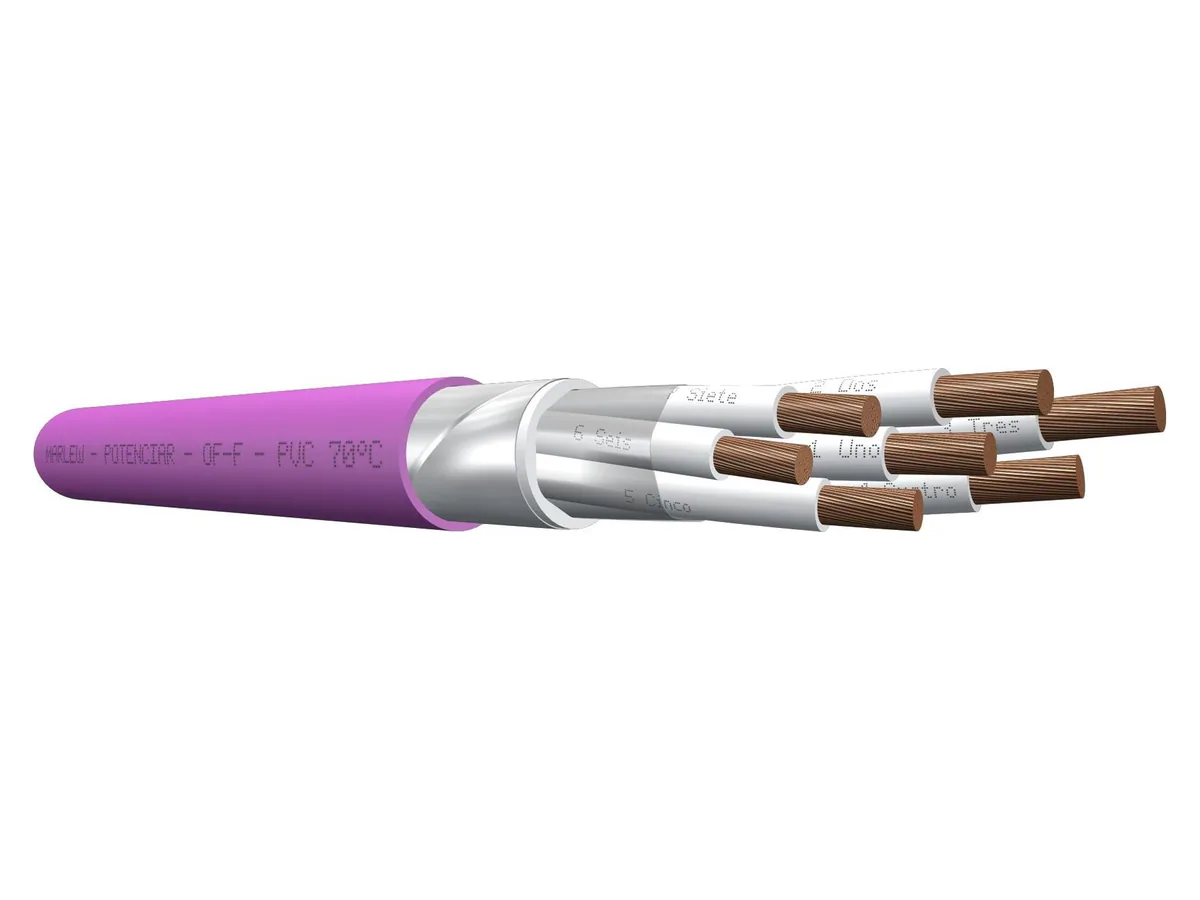 Cable de control de PVC armado Marlew OF-F Clad con fleje de acero