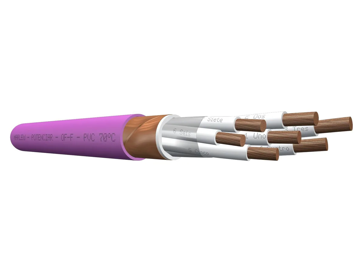 Cable de control de PVC blindado Marlew OF-W Block con fleje de cobre