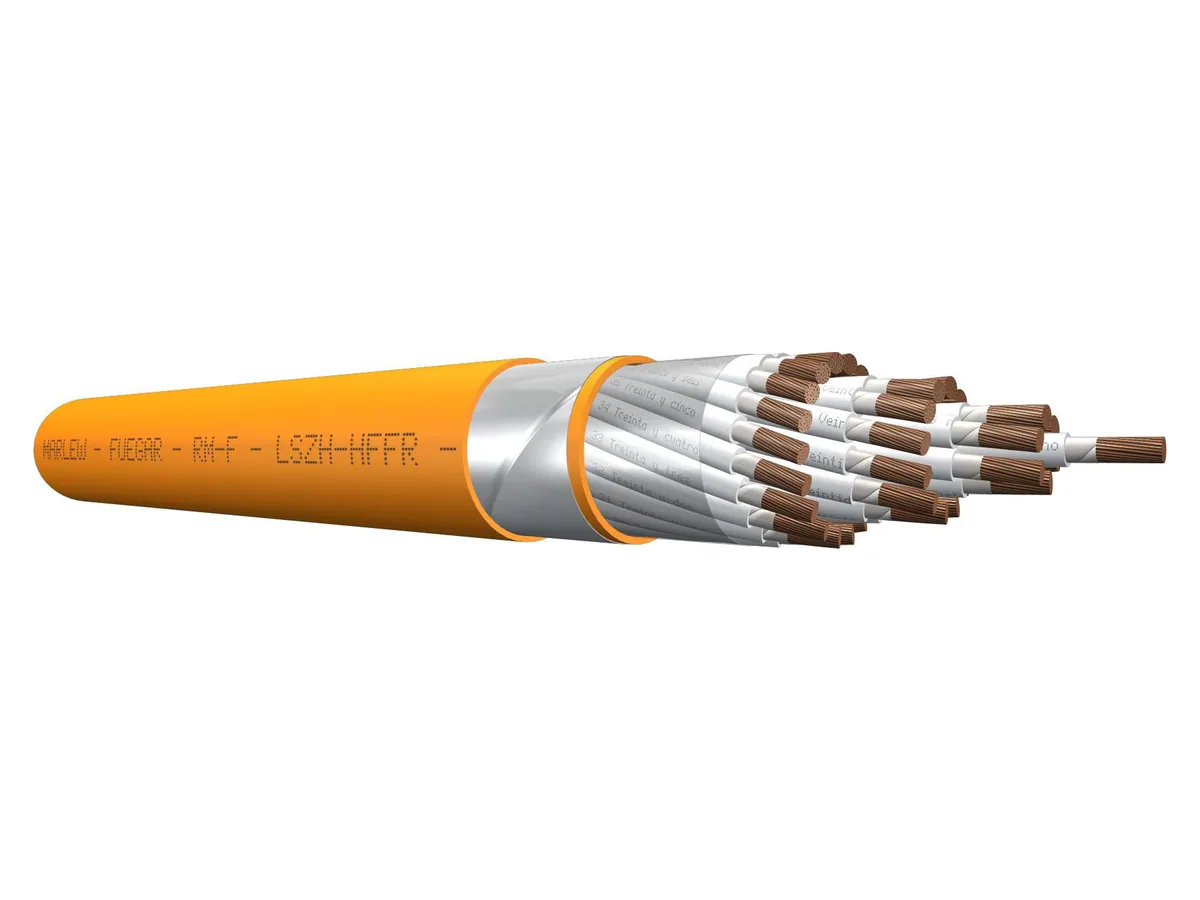 Cable de control resistente al fuego armado Marlew RM-F Clad con fleje de acero