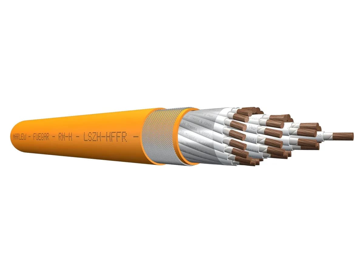 Cable de control resistente al fuego armado Marlew RM-H Clad con alambres de acero