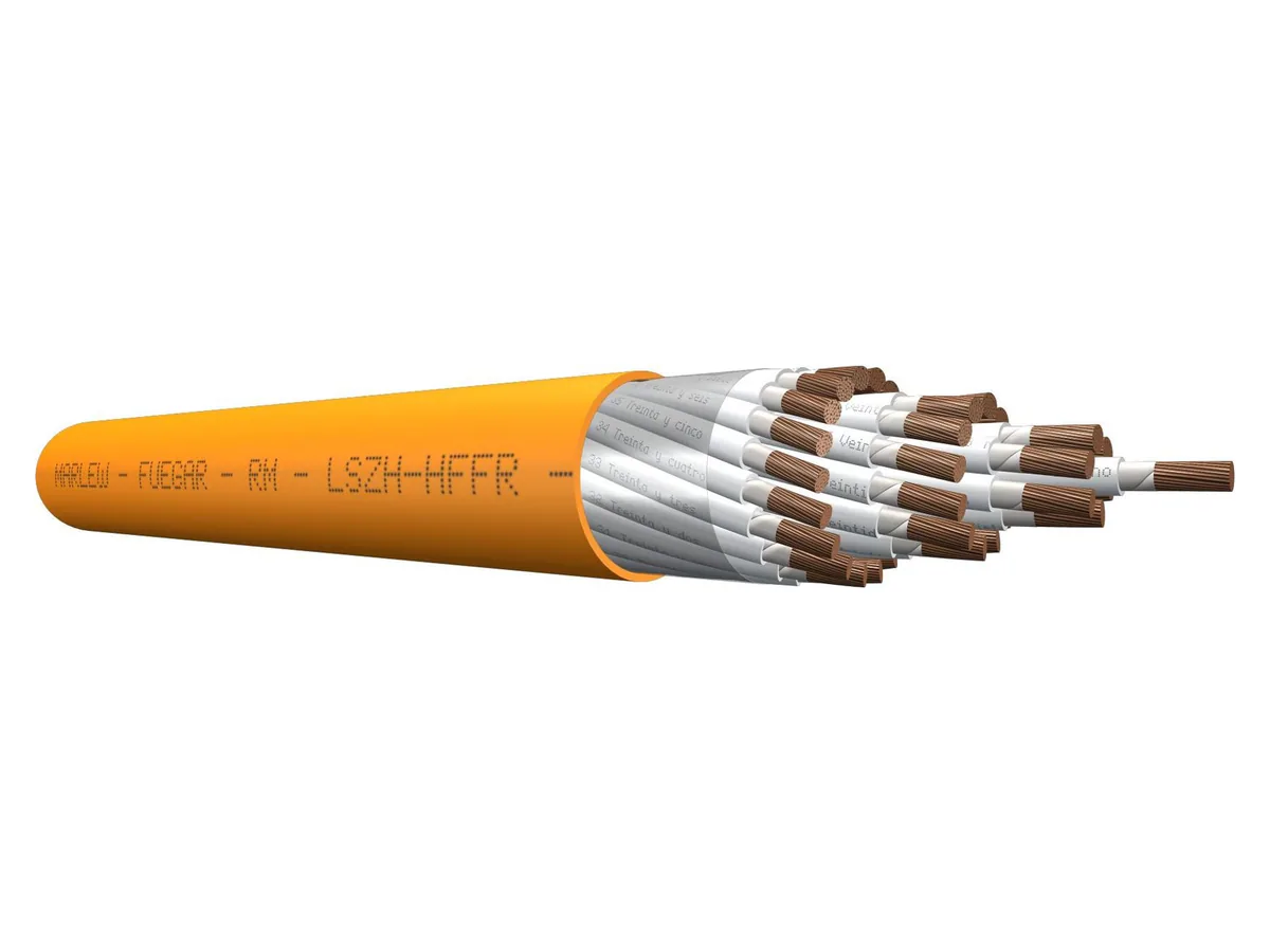 Cable de control resistente al fuego Marlew RM con encintado de mica