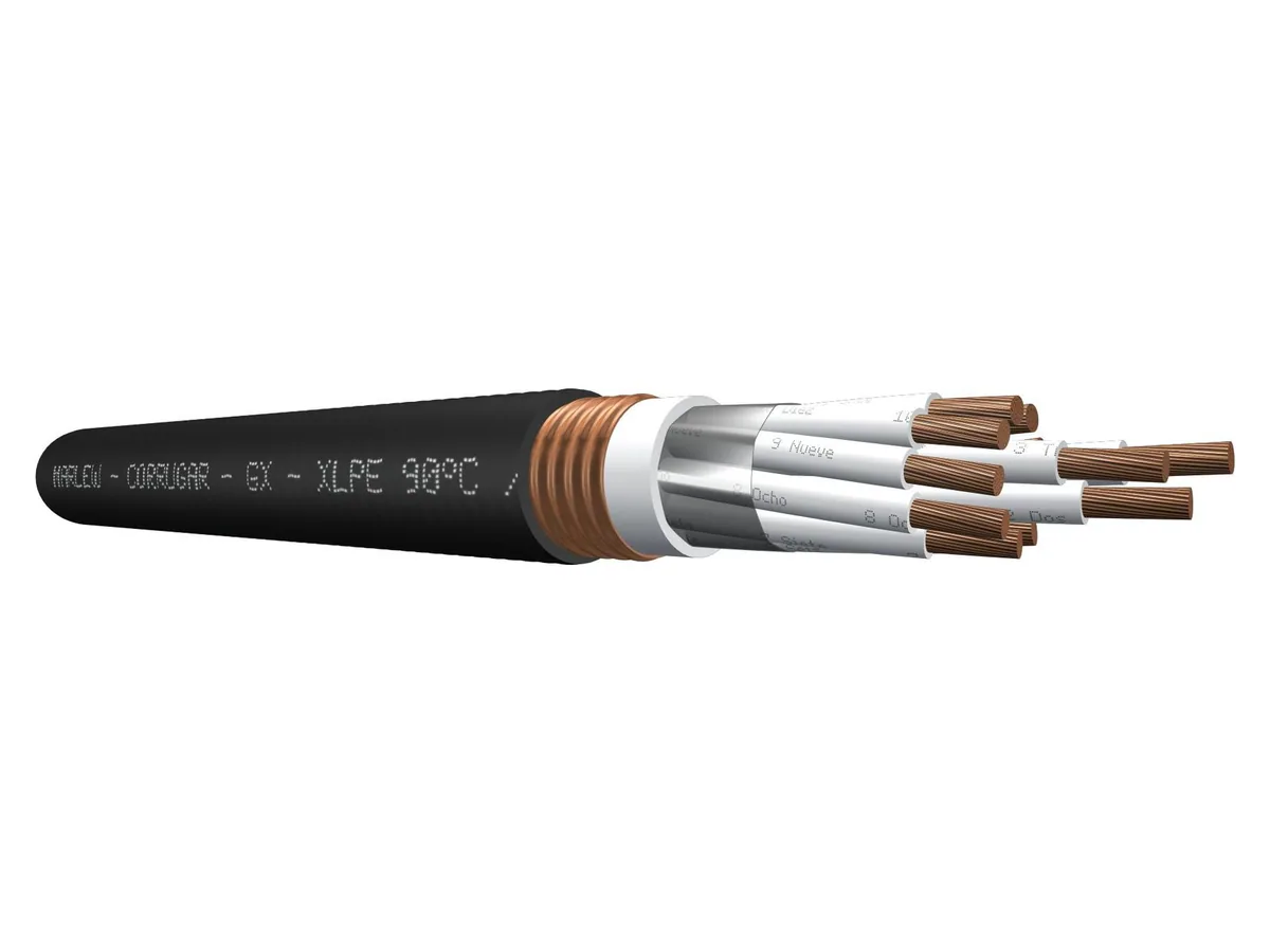 Cable de control con XLPE Marlew GX con pantalla de cinta de cobre corrugada