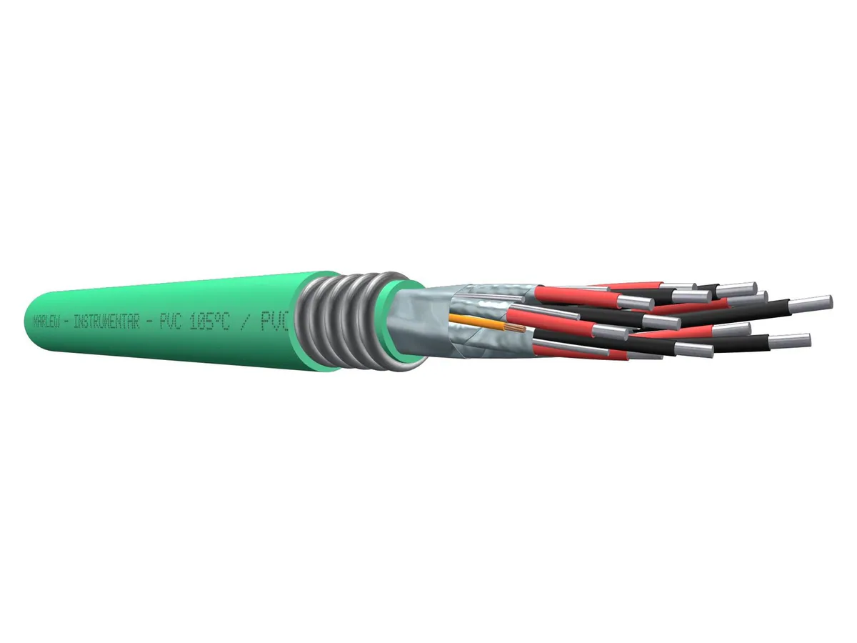Cable de extensión de termocupla Marlew MP-MT-TK Clad con armadura interlock de aluminio