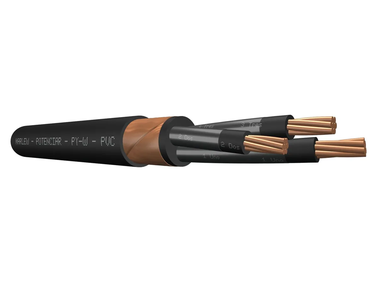 Cable de doble aislación blindado Marlew PY-W Block con fleje de cobre