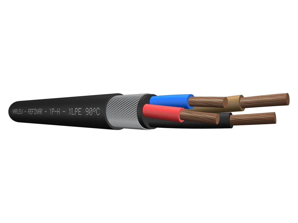 Cable de fuerza petrolero armado Marlew YP-H Clad con alambres de acero