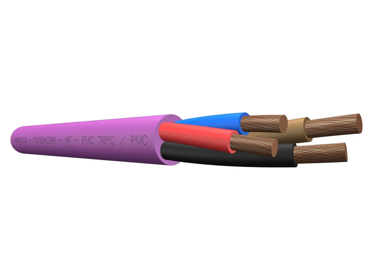 Cable de fuerza flexible de PVC Marlew NF con cubierta