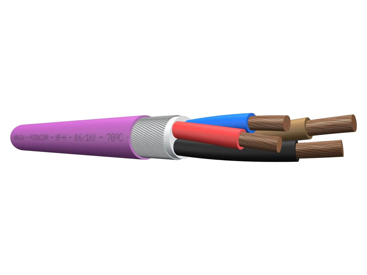 Cable de fuerza armado Marlew NF-H Clad con alambres de acero