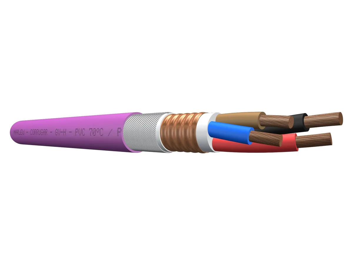 Cable de fuerza blindado armado Marlew GV-H Clad con alambres de acero