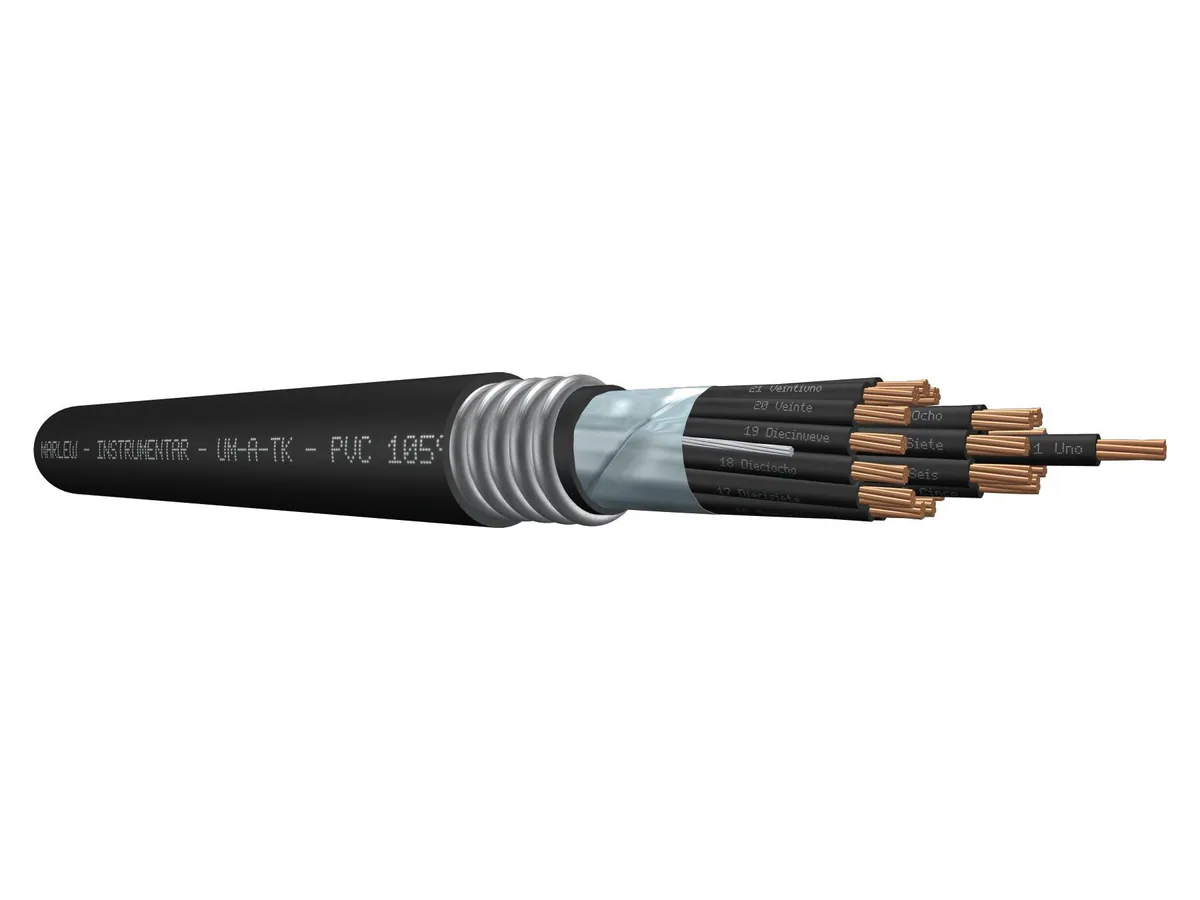 Cable multipolar de instrumentación Marlew UM A-TK Clad con armadura interlock