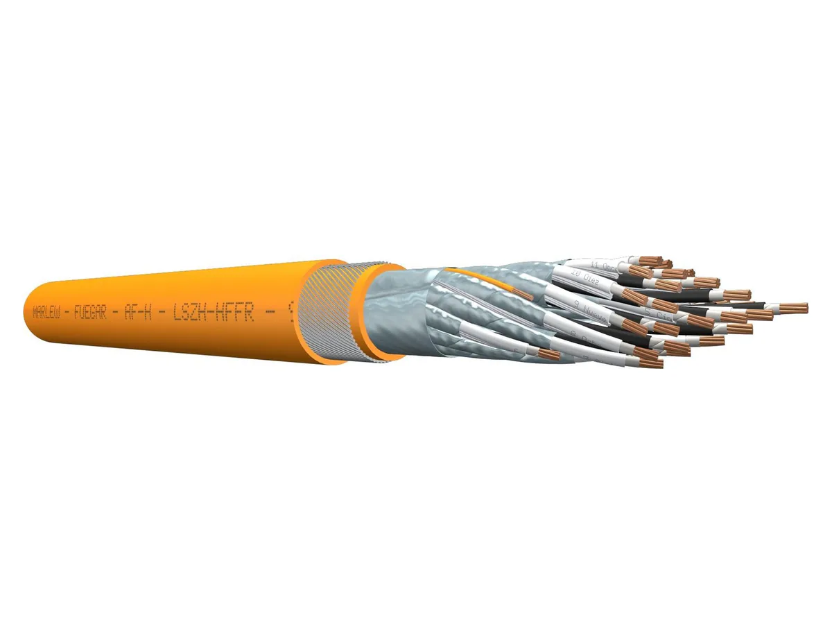 Cable de instrumentación resistente al fuego Marlew AF-H Clad con armadura de alambres de acero
