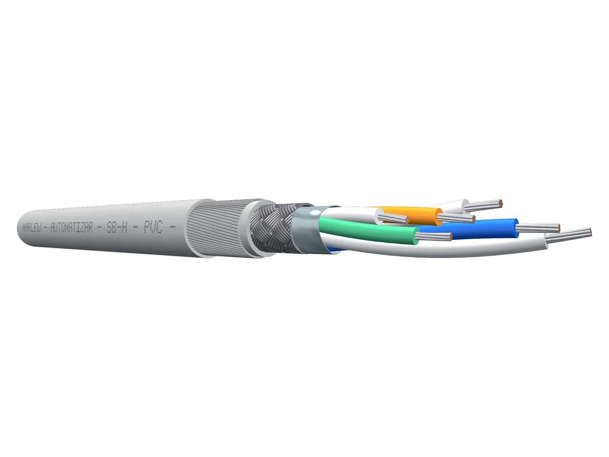 Cable RS 485 Marlew SB Clad de 22 AWG con armadura de alambres de acero
