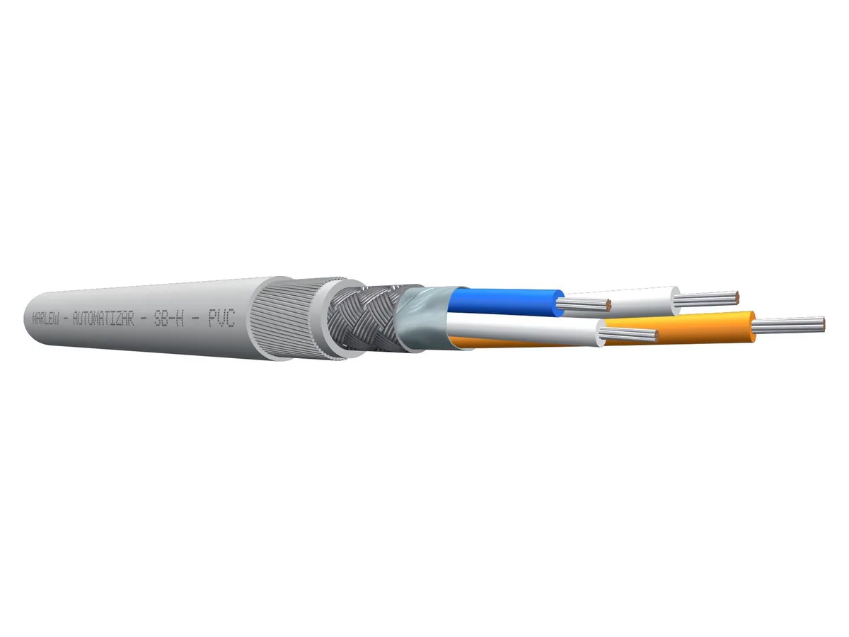 Cable RS 485 Marlew SB Clad de 24 AWG con armadura de alambres de acero