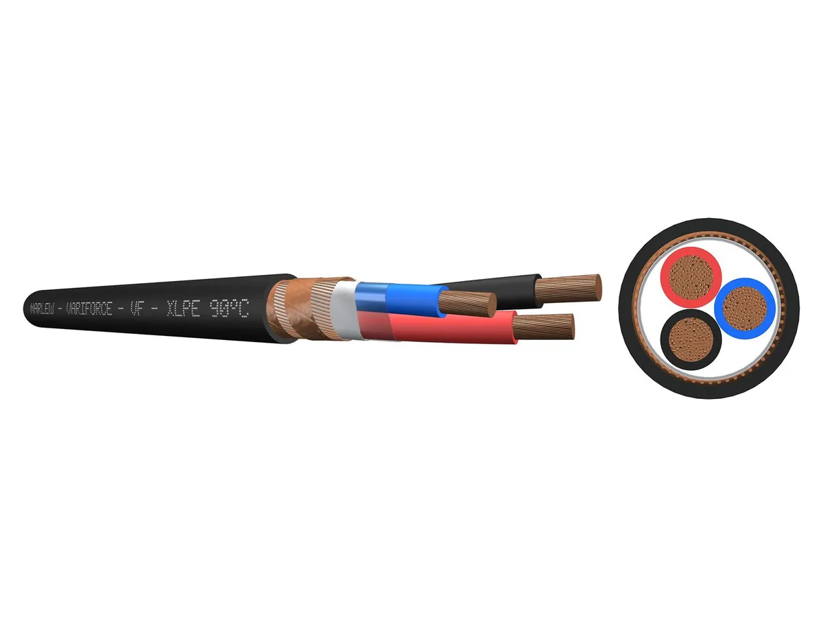 Cable tripolar simétrico blindado Marlew VF con blindaje de cobre