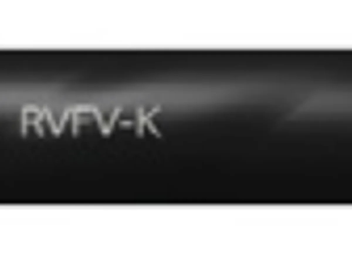 Rollo de cable Powerhard F RVFV-K armado con fleje de acero y cubierta PVC negra