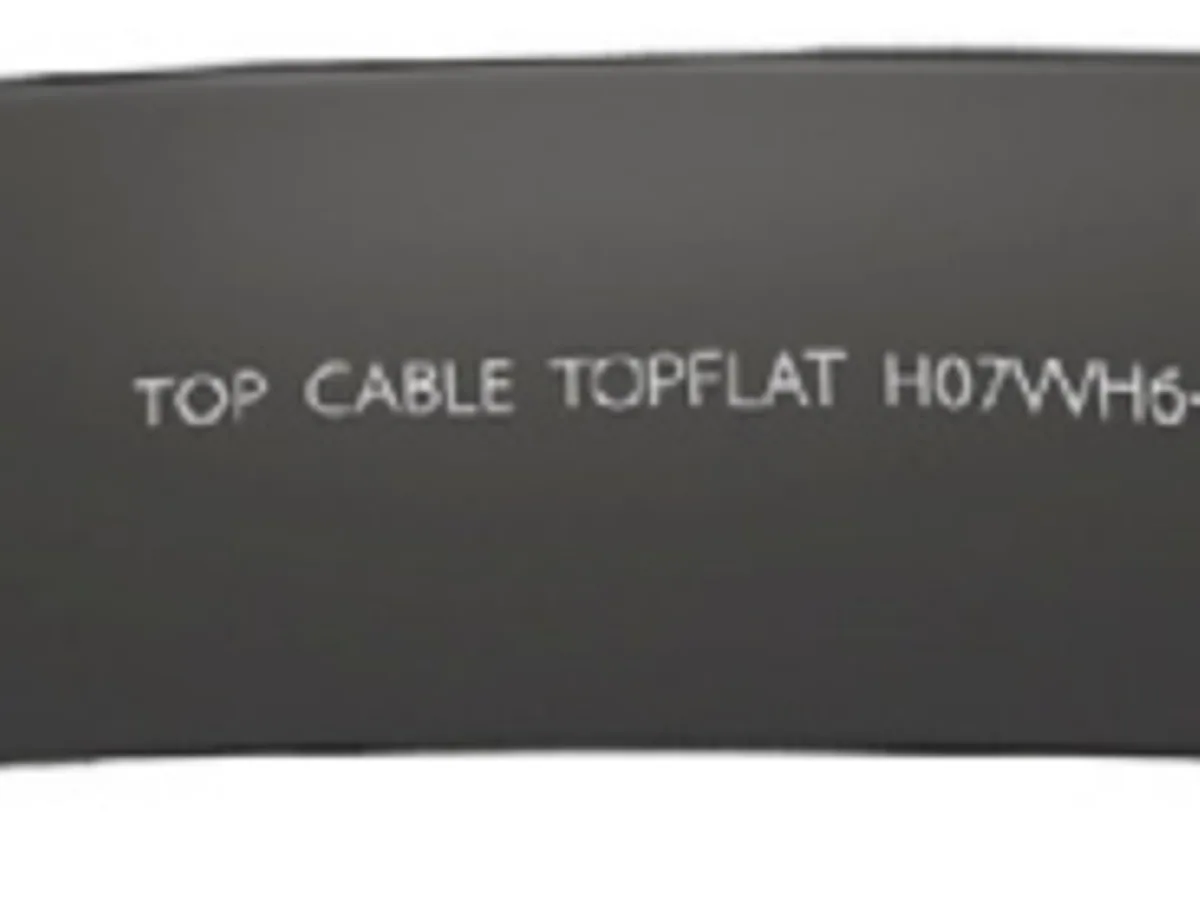 Cable plano Topflat de cobre con aislación PVC para grúas y ascensores, color negro
