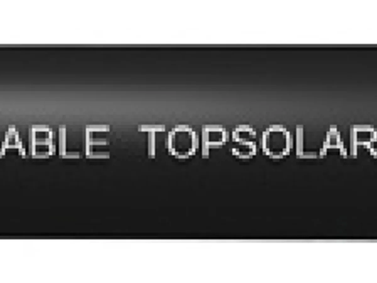 Rollo de cable solar Topsolar PV de aluminio con aislación XLPE y cubierta negra