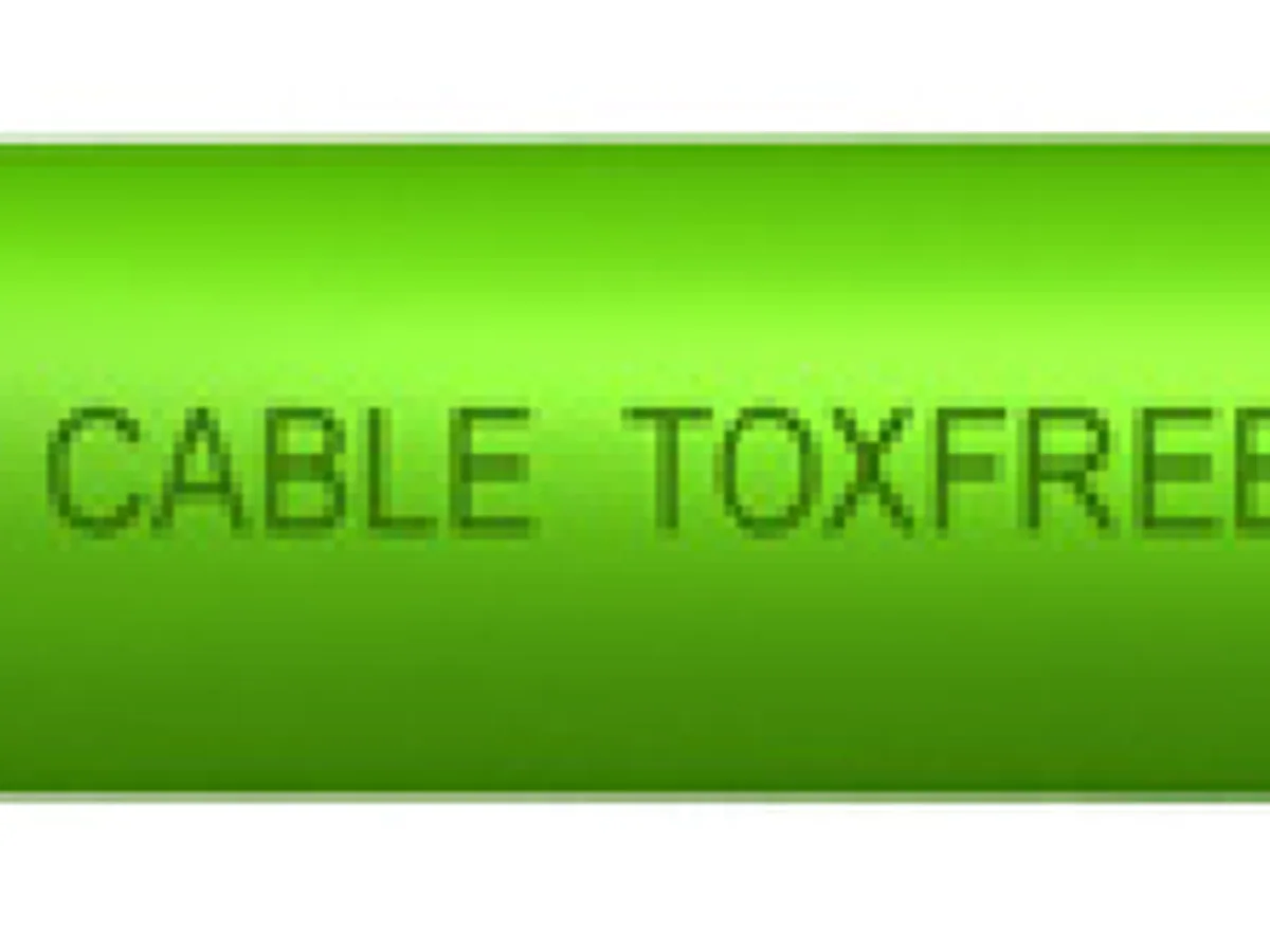 Rollo de cable Toxfree ZH RZ1-K libre de halógenos de color verde para locales públicos