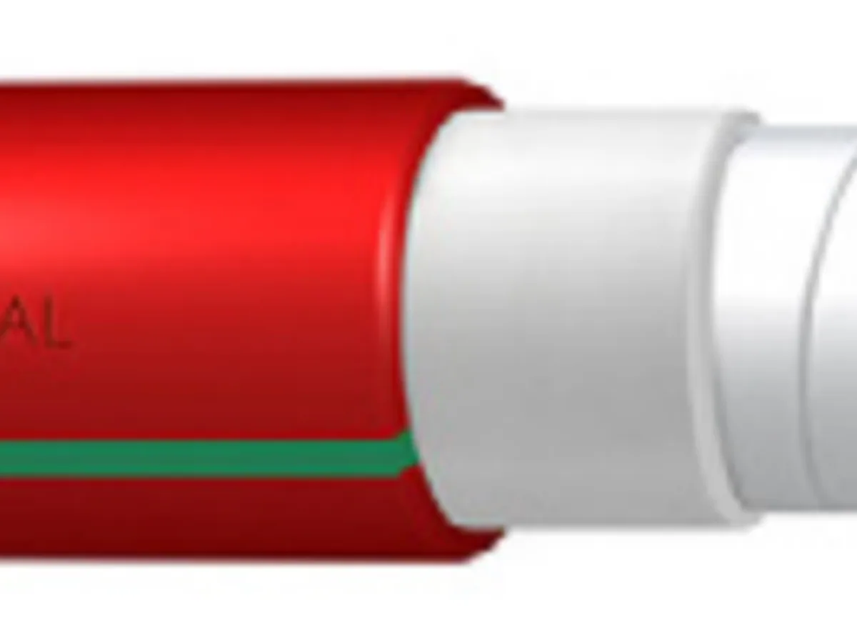 Cable X-VOLT AL RHZ1 AS de media tensión con cubierta roja y franjas verdes libre de halógenos